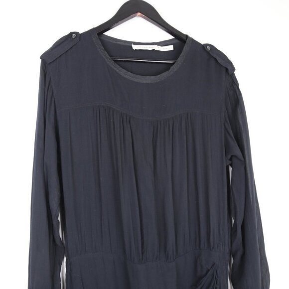 Isabel Marant Etoile Bateau Neckline Knee-Length Black Dress Size 40 - Picture 2 of 9